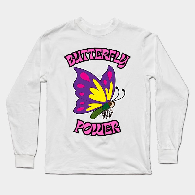 🦋 Butterfly Power – Cute Fairy Tale Fantasy Butterfly Long Sleeve T-Shirt by Pixoplanet